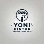 DALL·E 2024-12-10 14.03.18 - A minimalist logo design for 'Yoni Pintor', a building and facade painter. The logo should feature a simple paint roller or paintbrush icon with a cle